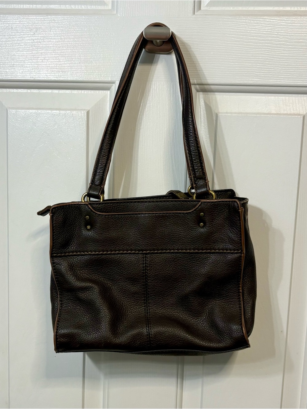 The Sak Dark Brown Leather Shoulder Bag - Picture 2 of 7